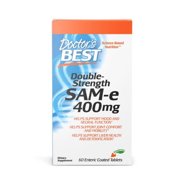 Амінокислота Doctor's Best SAM-e 400 mg (S-Adenosyl-L-Methionine), 60 таблеток
