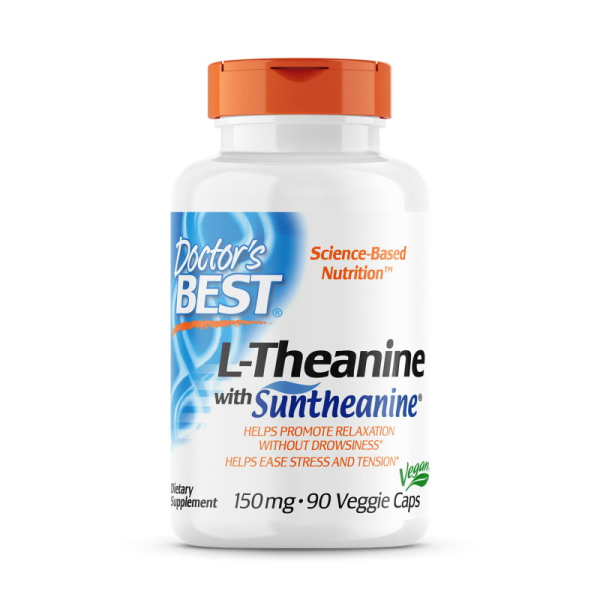 Амінокислота Doctor's Best L-Theanine 150 mg, 90 вегакапсул