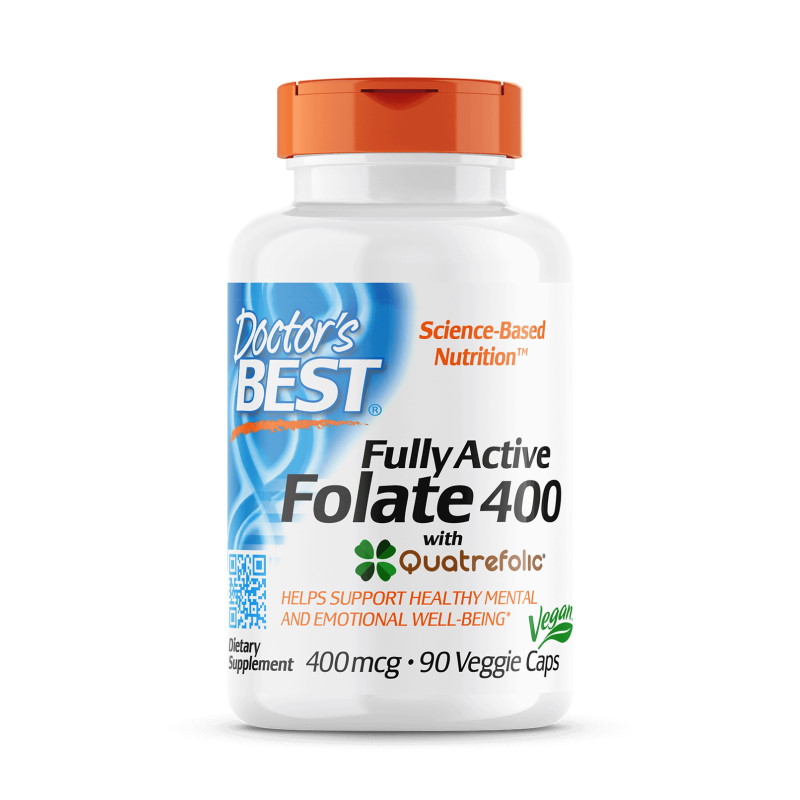 Вітаміни та мінерали Doctor's Best Fully Active Folate 400 mcg, 90 вегакапсул