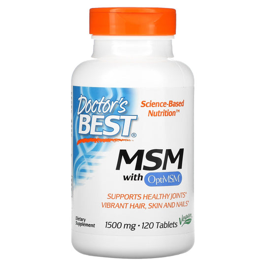 Препарат для суглобів і зв'язок Doctor's Best MSM 1500 mg with OptiMSM, 120 таблеток
