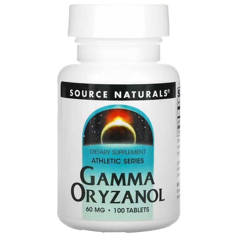 Натуральна добавка Source Naturals Gamma Oryzanol 60 mg, 100 таблеток