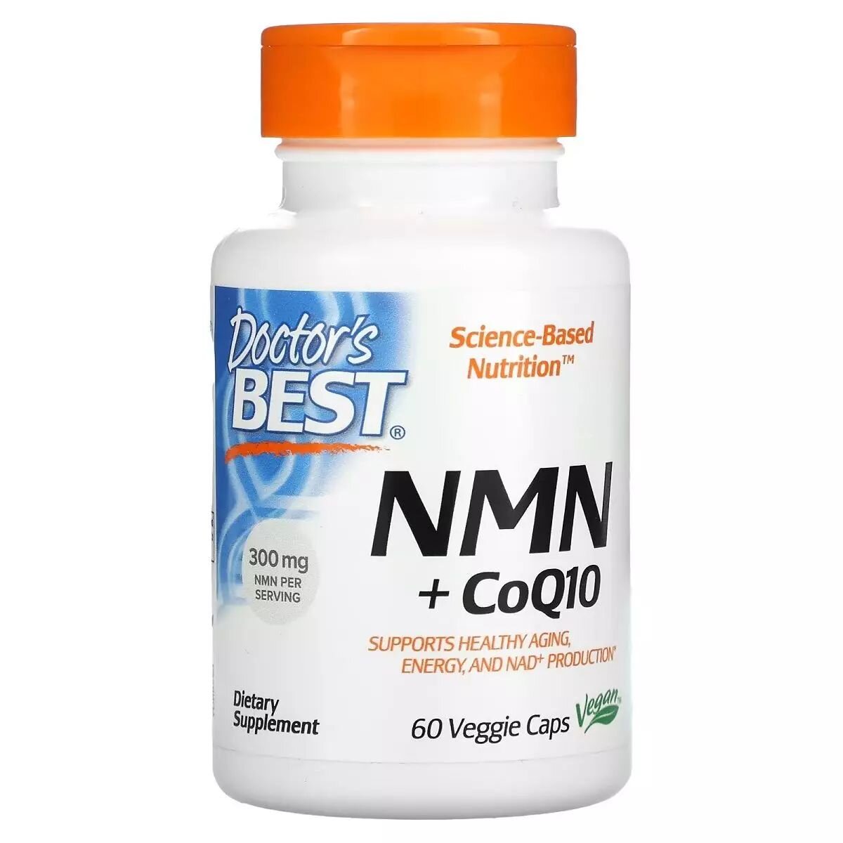 Антиоксидант Doctor's Best NMN + CoQ10, 60 вегакапсул
