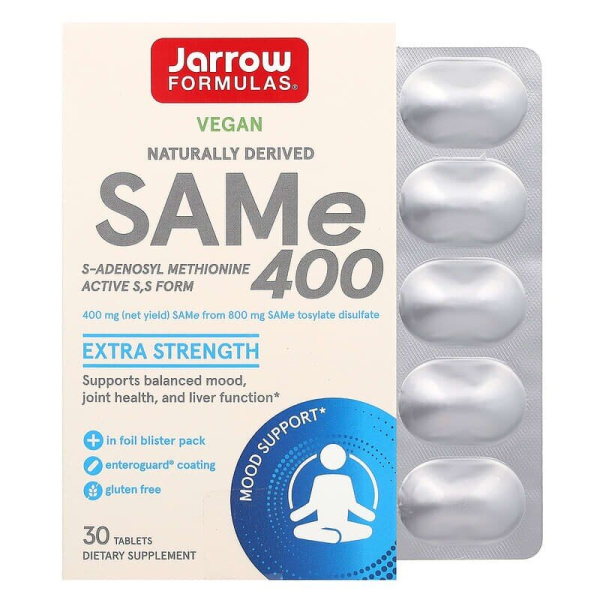 Амінокислота Jarrow Formulas SAMe 400 mg, 30 таблеток