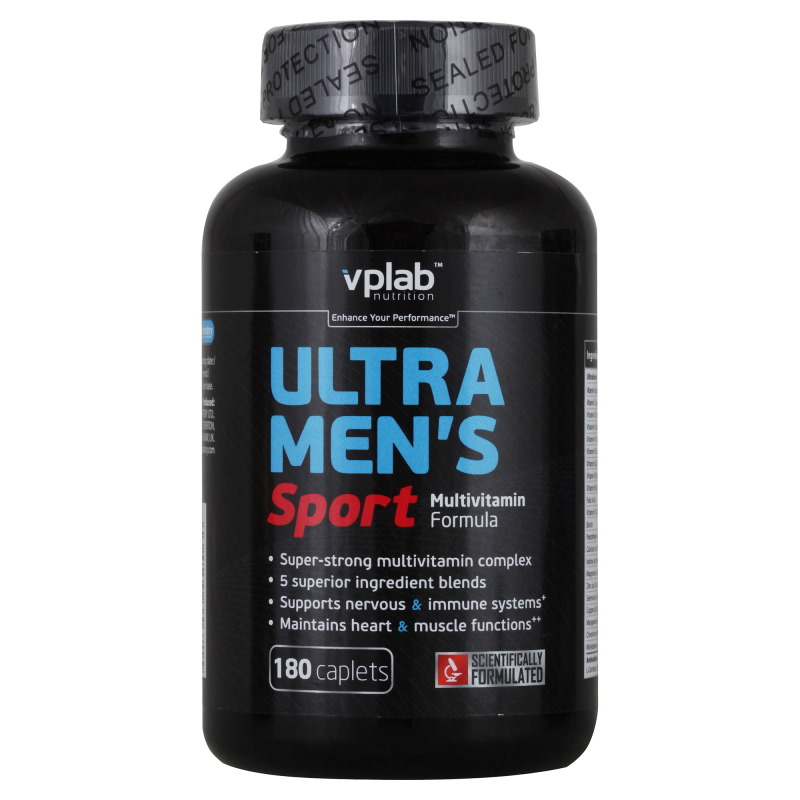 Вітаміни та мінерали VPLab Ultra Mens Sport Multivitamin, 180 каплет
