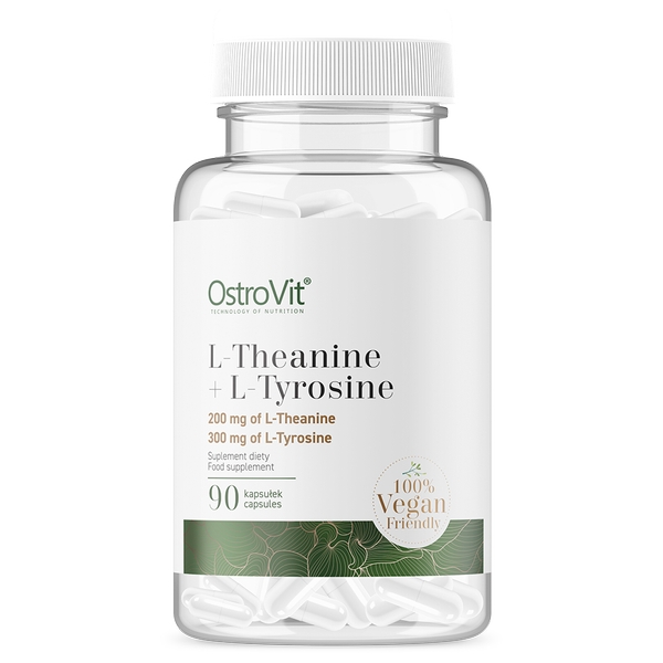 Амінокислота OstroVit Vege Theanine + Tyrosine, 90 вегакапсул