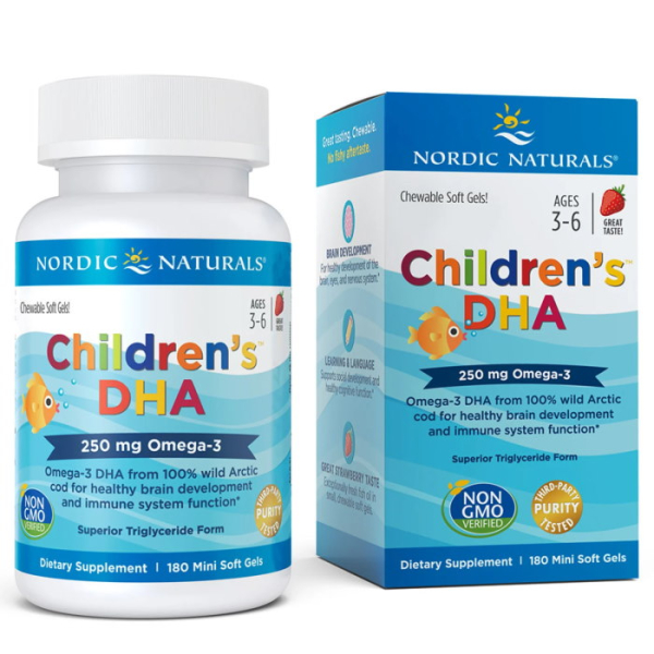 Жирні кислоти Nordic Naturals Children's DHA 250 mg, 180 капсул полуниця