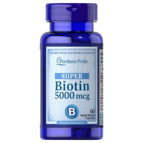 Вітаміни та мінерали Puritan's Pride Biotin 5000 mcg, 60 капсул