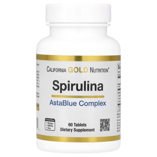 Спіруліна California Gold Nutrition Spirulina, 60 таблеток