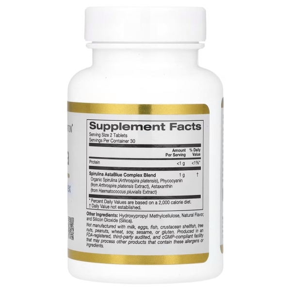 Спіруліна California Gold Nutrition Spirulina, 60 таблеток. Фото 2