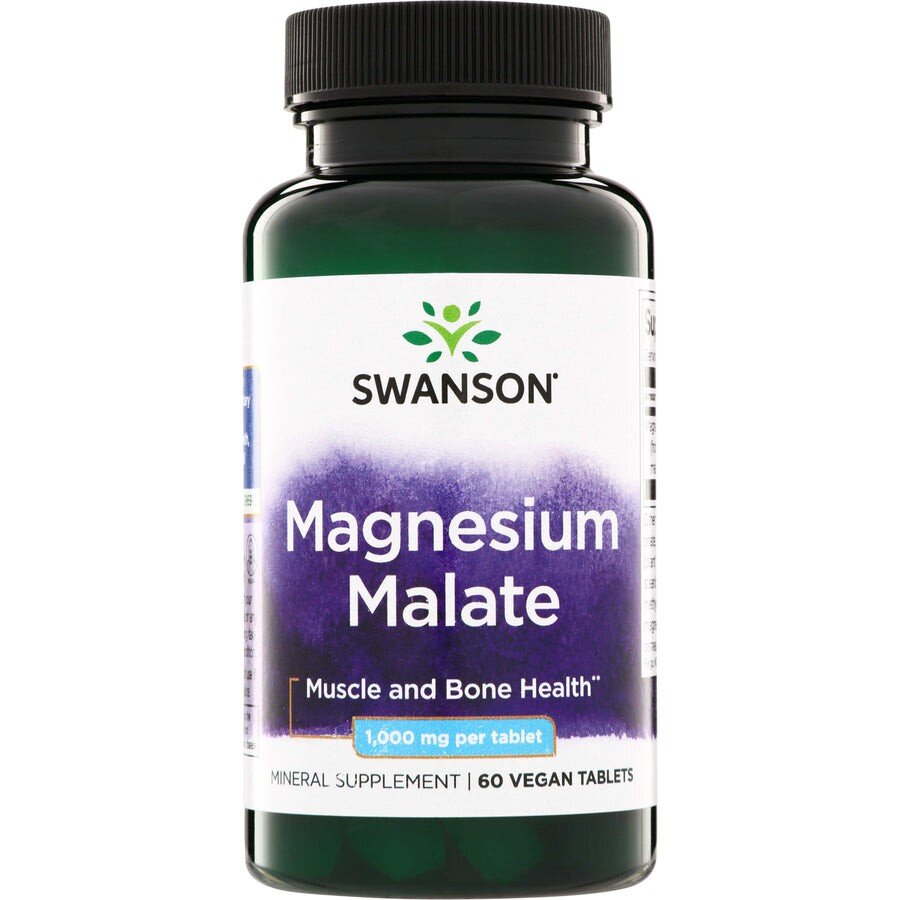 Малат магнію Swanson Magnesium Malate 1000 mg, 60 таблеток