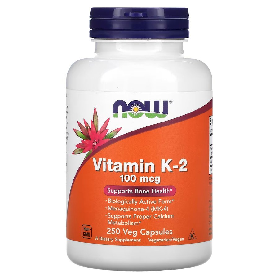 Вітаміни та мінерали NOW Vitamin K2 100 mcg, 250 вегакапсул