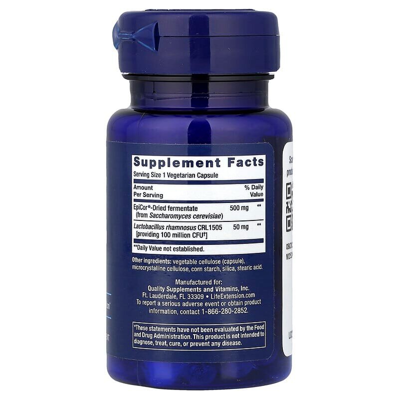 Пробіотики і пребіотики Life Extension FLORASSIST Probiotic Immune & Nasal Defense, 30 вегакапсул. Фото 2