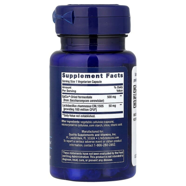 Пробіотики і пребіотики Life Extension FLORASSIST Probiotic Immune & Nasal Defense, 30 вегакапсул. Фото 2