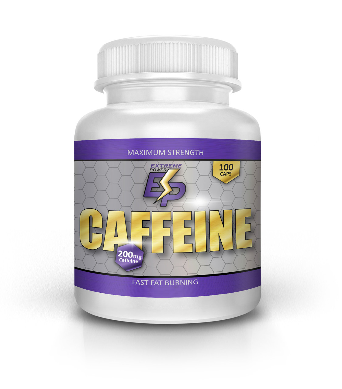 Безводний кофеїн Caffeine 200 мг, 100 капсул