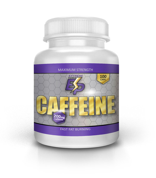 Безводний кофеїн Caffeine 200 мг, 100 капсул