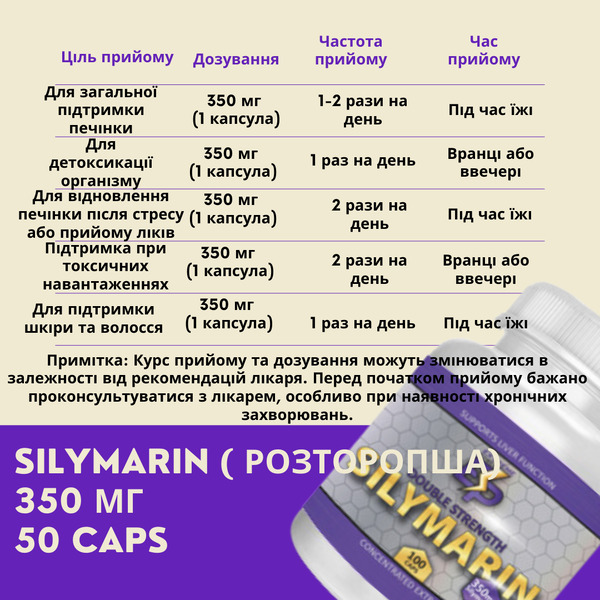 Здоров'я печінки Extreme Power- Silymarin 350 мг (50 капсул) (силімарин, розторопша). Фото 3