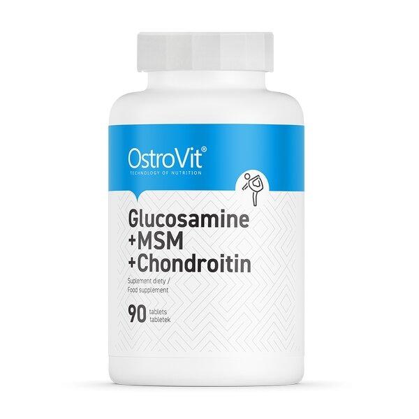 Препарат для суставов и связок OstroVit Glucosamine+MSM+Chondroitin, 90 таблеток
