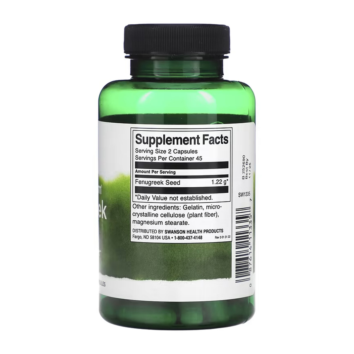 Fenugreek Seed 610mg - 90 cap. Фото 2