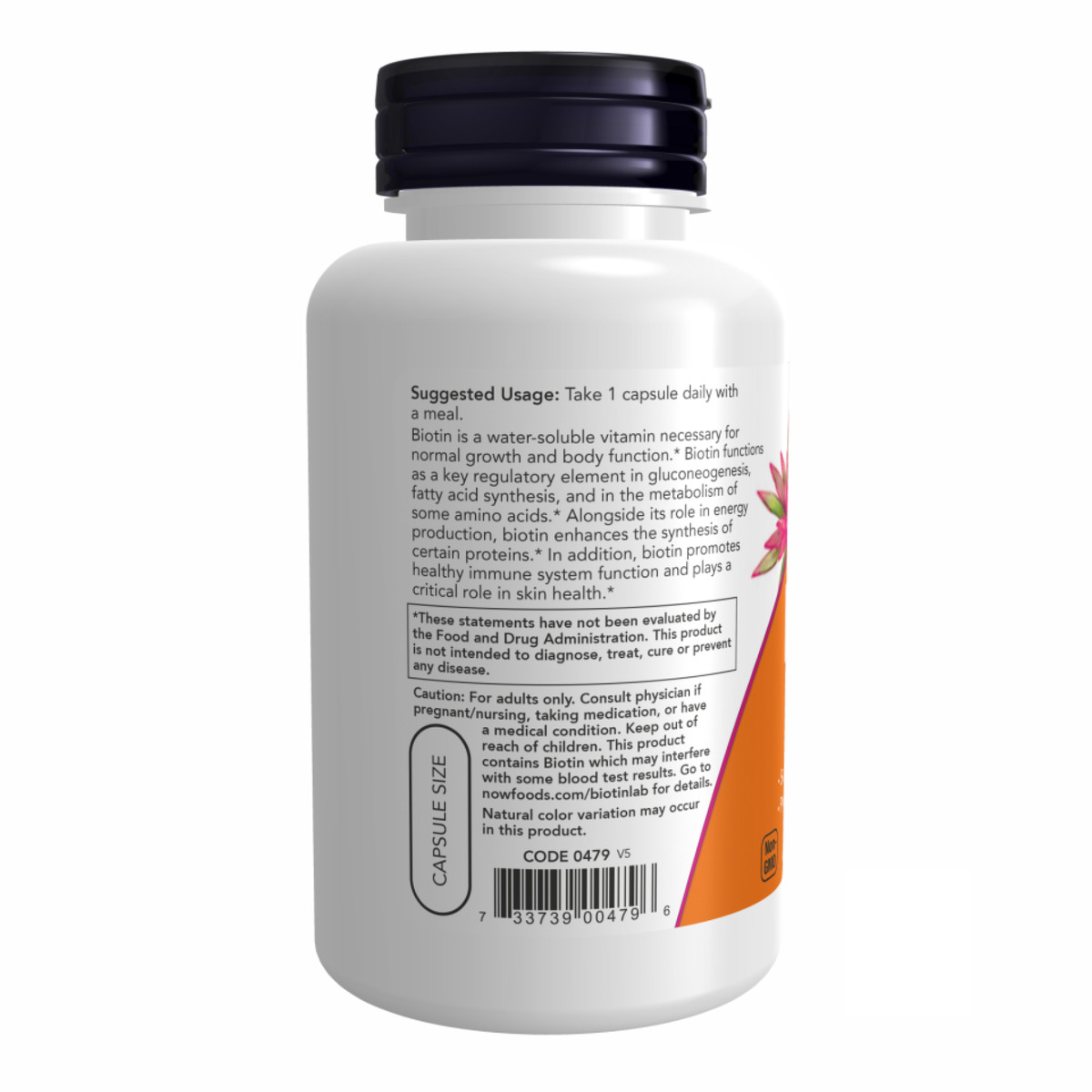 BIOTIN 10mg (10,000mcg) - 120 vcaps. Фото 3
