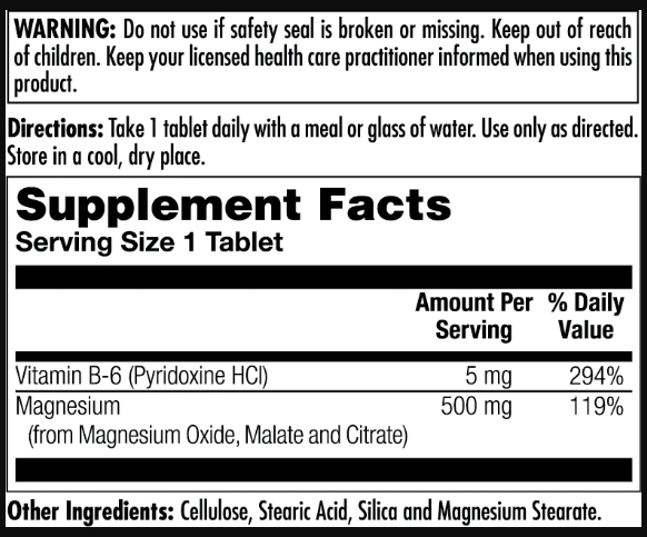 Magnesium Sustained Release Triple Source 500mg - 100 tabs. Фото 2
