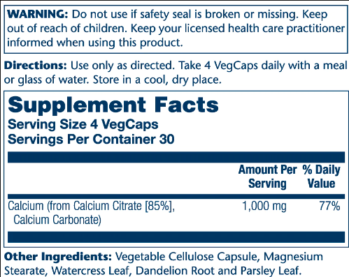Calcium Citrate 1000mg - 120 vcaps. Фото 2