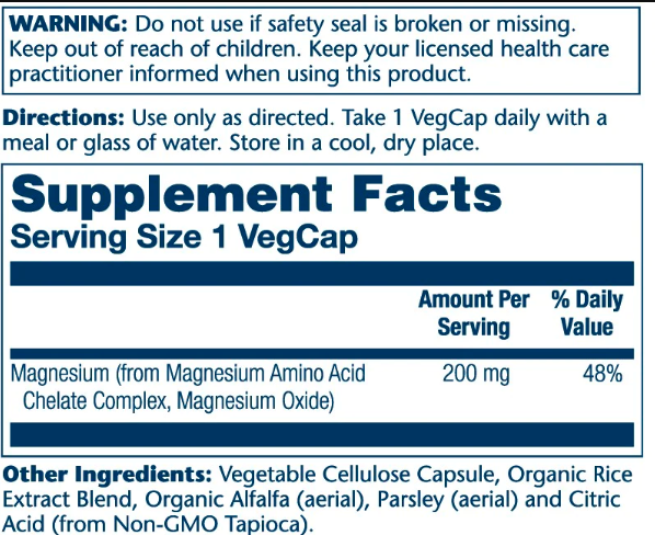 Magnesium 200mg - 100 vcaps. Фото 2