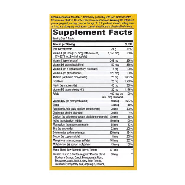 Once Daily Men's Ultra Multivitamin - 60 tabs. Фото 2