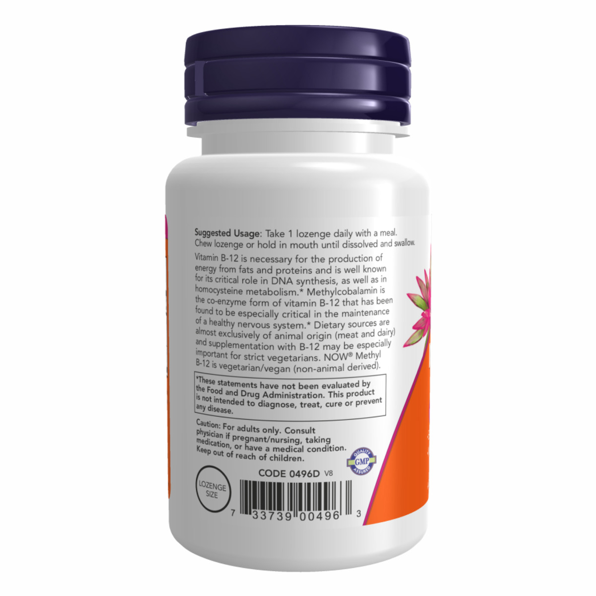 Methyl B-12 5000mcg - 120 lozenges. Фото 3