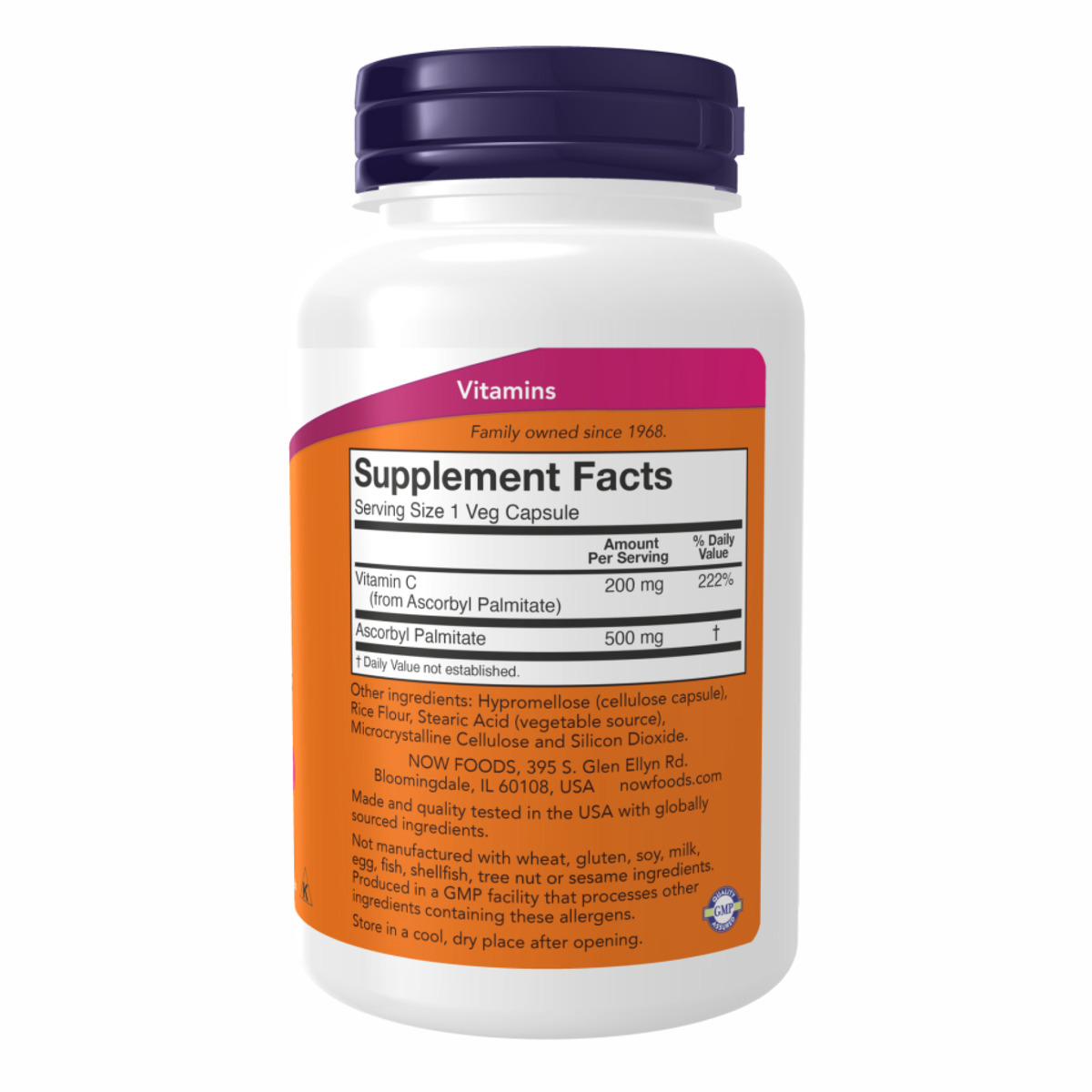 Ascorbyl Palmitate 500 mg - 100 vcaps. Фото 2