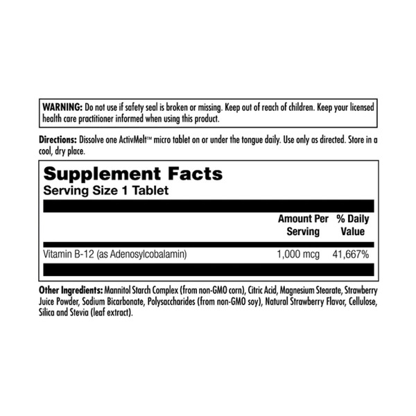 B12 Adenosylcobalamin 1000mcg - 90 tabs. Фото 2