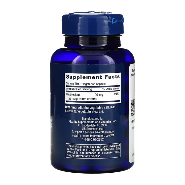 Magnesium (Citrate) 100 mg - 100 vcaps. Фото 2
