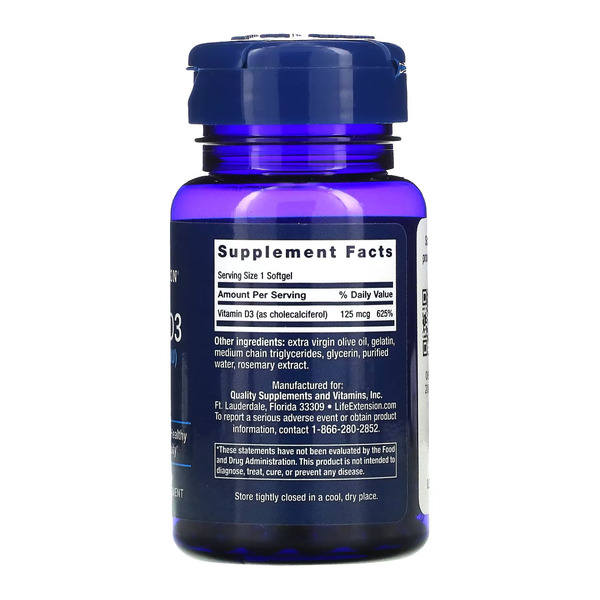 Vitamin D3 125 mcg (5000 IU) - 60 softgels. Фото 2