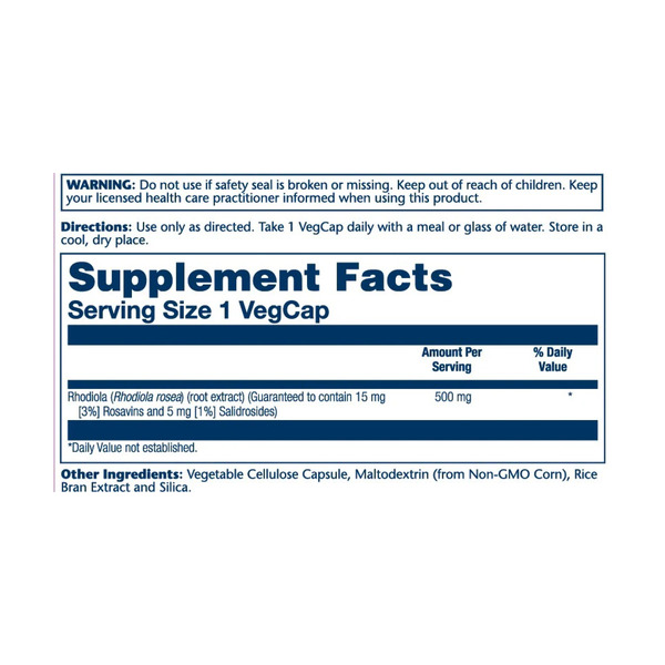 Super Rhodiola Root Extract 500mg - 60 vcaps. Фото 2