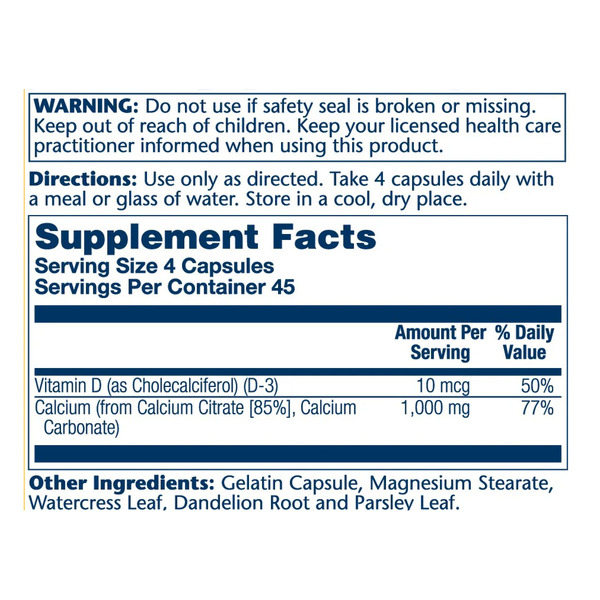 Calcium Citrate w/Vit D-3 1000mg - 180 caps. Фото 2