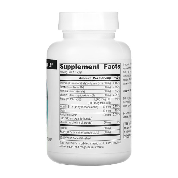 Vitamin B-50 Complex 50mg - 100 tabs. Фото 2