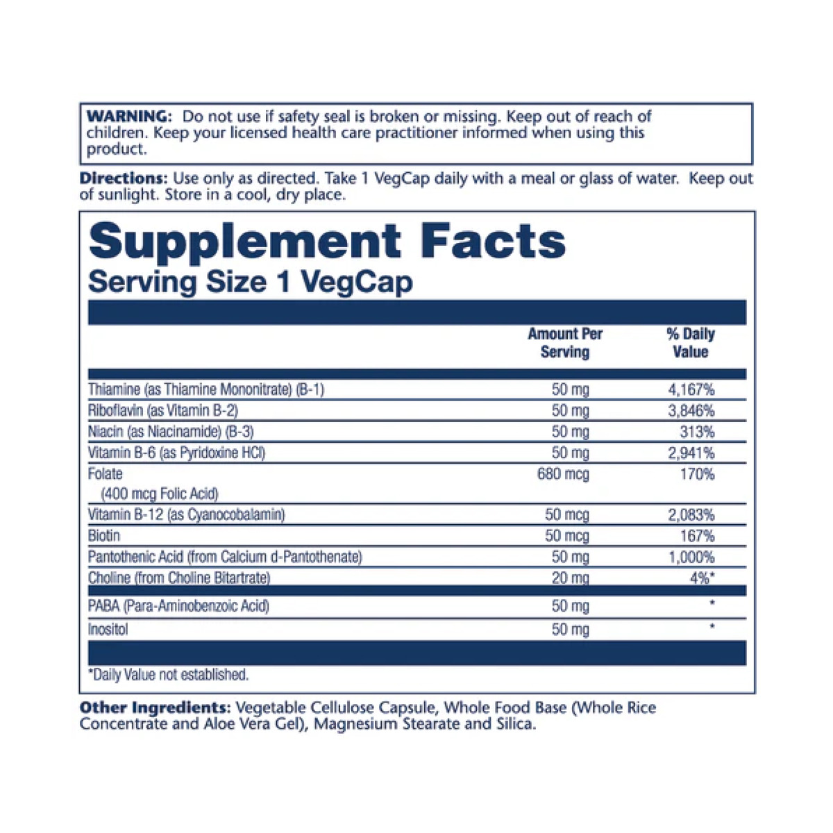 Vitamin B-Complex 50mg - 50 vcaps. Фото 2
