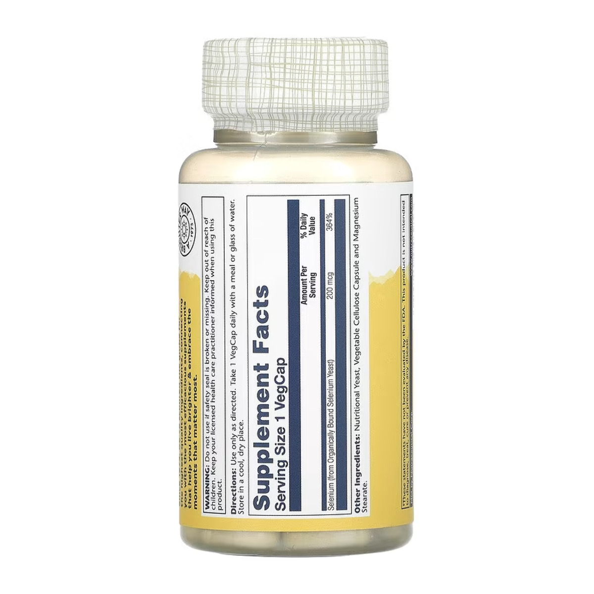 Selenium 200mcg - 100 caps. Фото 2
