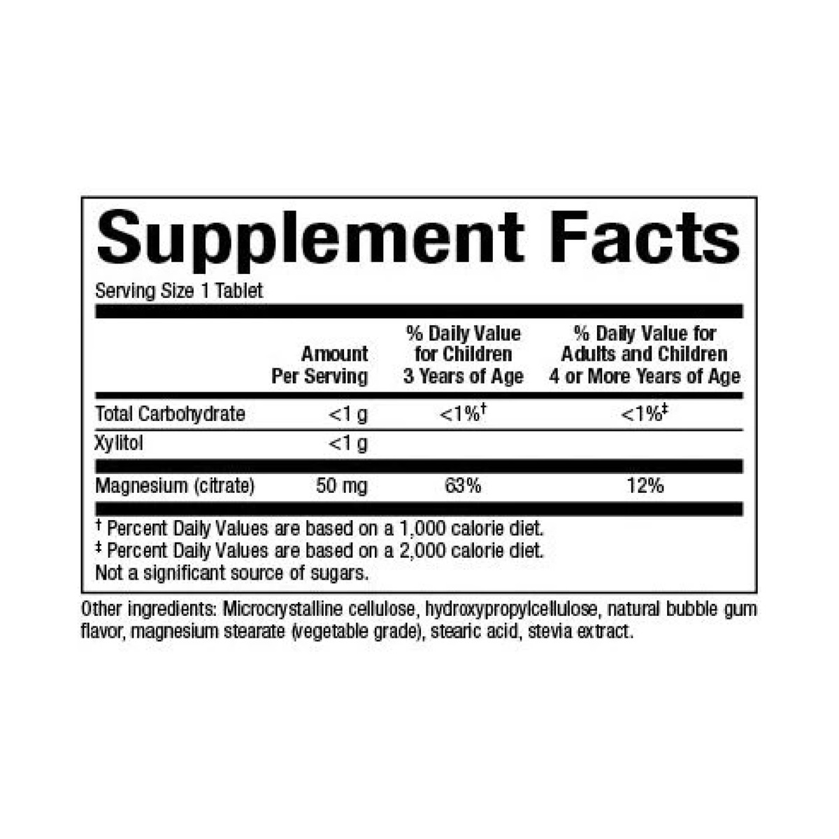 Magnesium Citrate 50mg - 60 tabs Bubble Gum. Фото 2