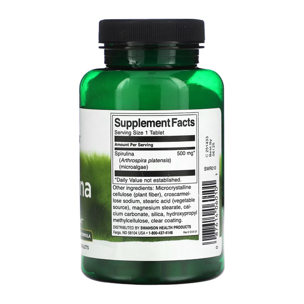 Spirulina 500mg - 180 tabs. Фото 2