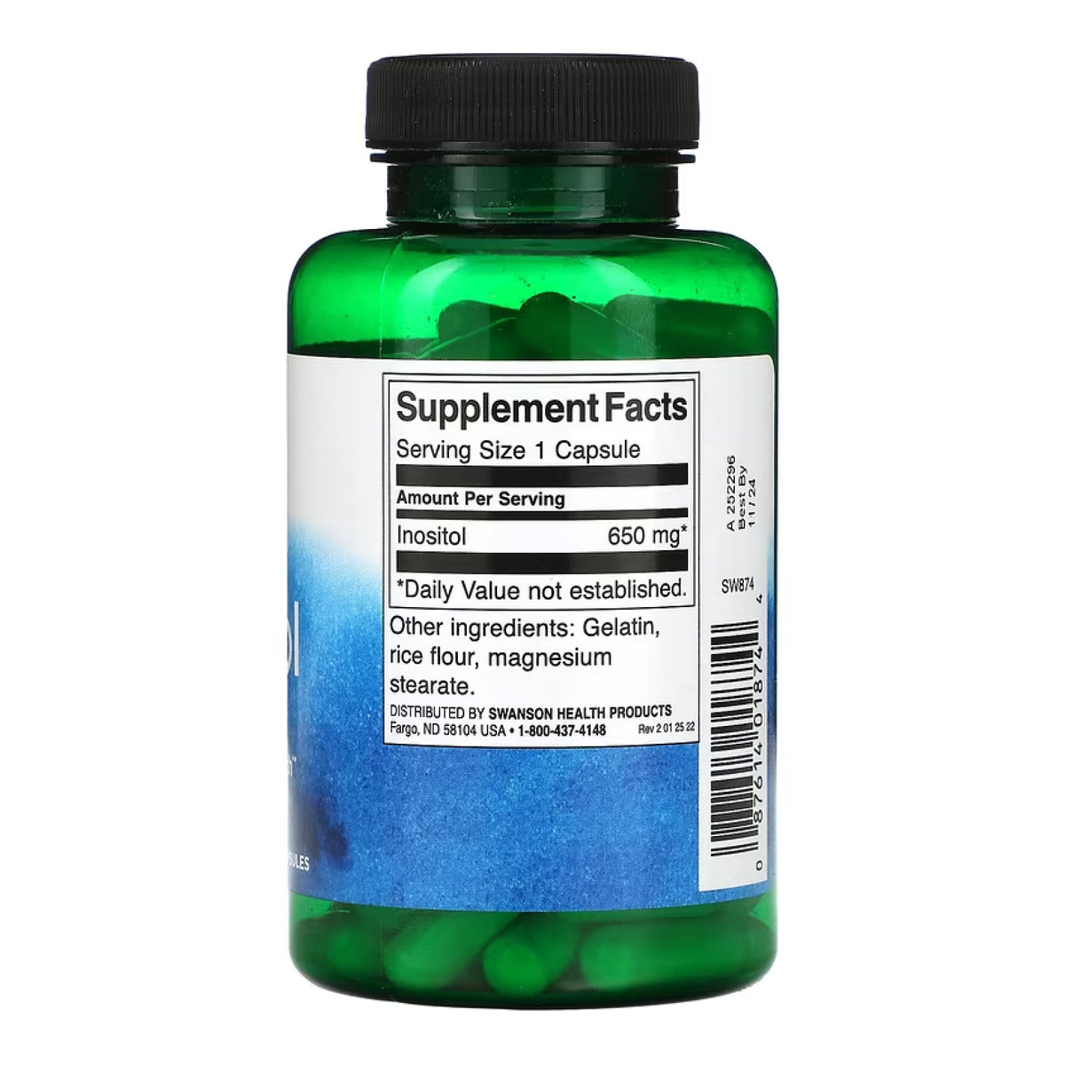 Inositol 650mg - 100 caps. Фото 2