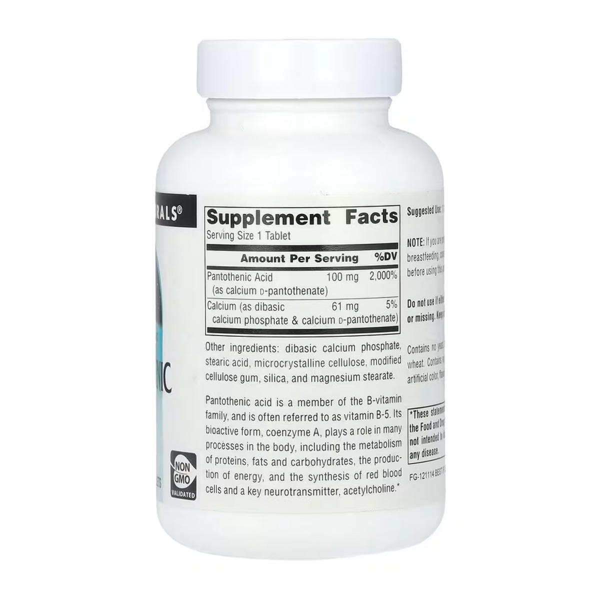 Pantothenic Acid 100 mg - 250 tabs. Фото 2
