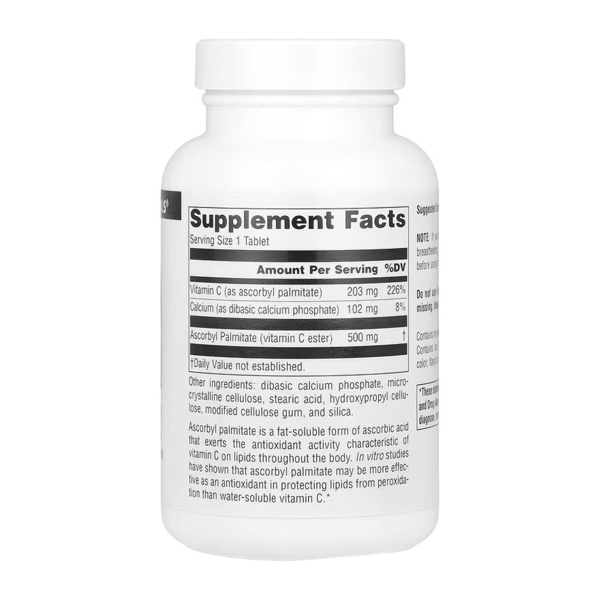 Ascorbyl Palmitate 500mg - 90 tabs. Фото 2
