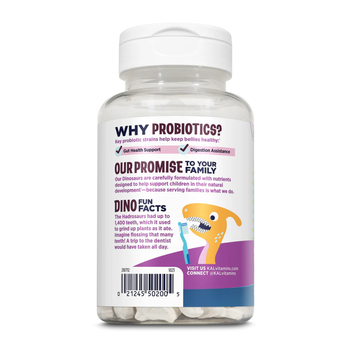 Dino-Dophilus™ Kids Probiotic - 60 chewables Black Cherry. Фото 3