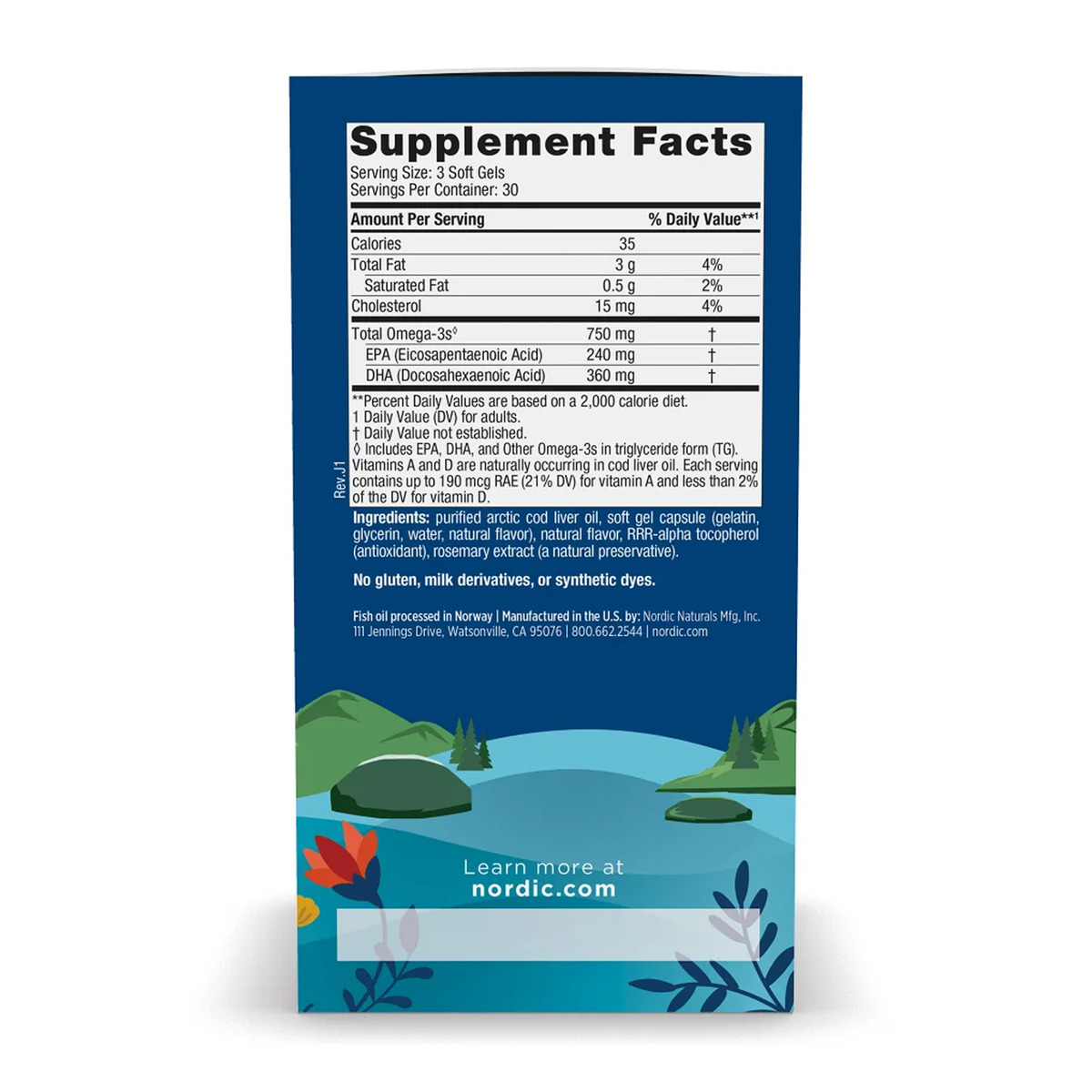 Arctic Cod Liver Oil - 90 softgels. Фото 3