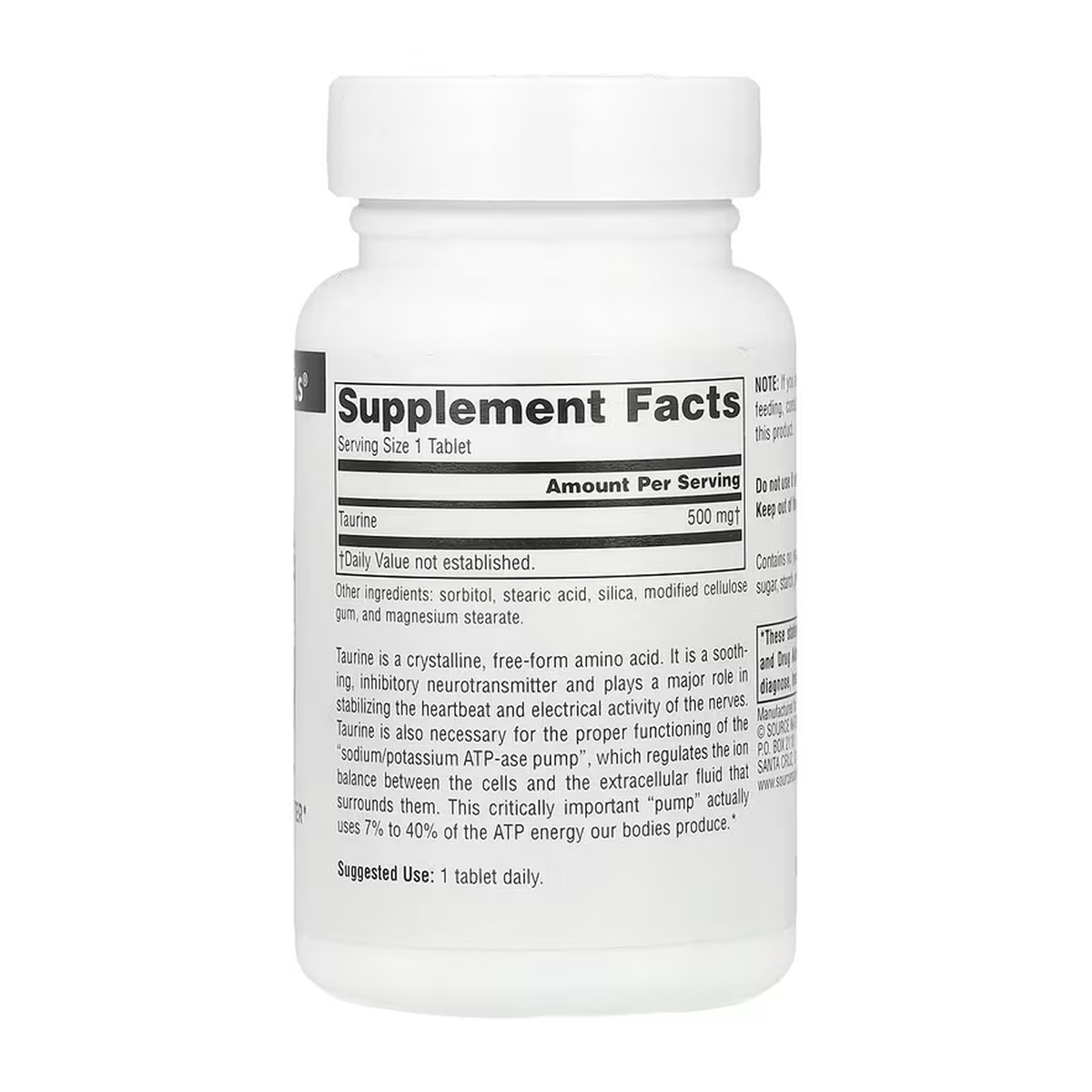 Taurine 500 mg - 60 tabs. Фото 2