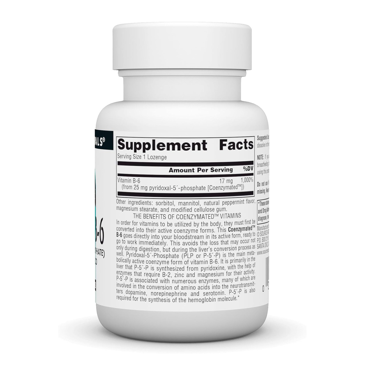 Coenzymated™ Vitamin B-6 25 mg - 60 lozenges. Фото 2