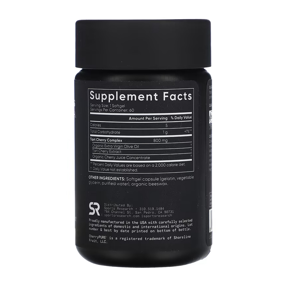 Tart Cherry 800mg - 60 softgels. Фото 2