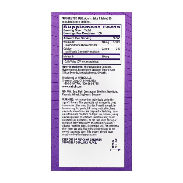 Advanced Sleep Melatonin 10mg - 100 tabs. Фото 2