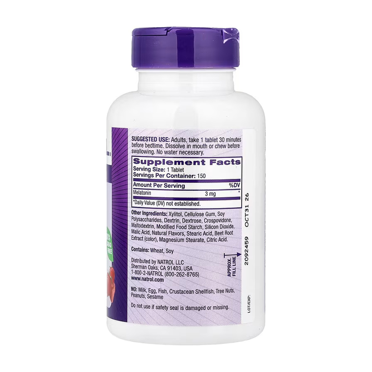 Melatonin 3mg - 150 tabs. Фото 2