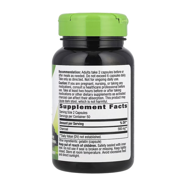 Activated Charcoal - 100 caps. Фото 2